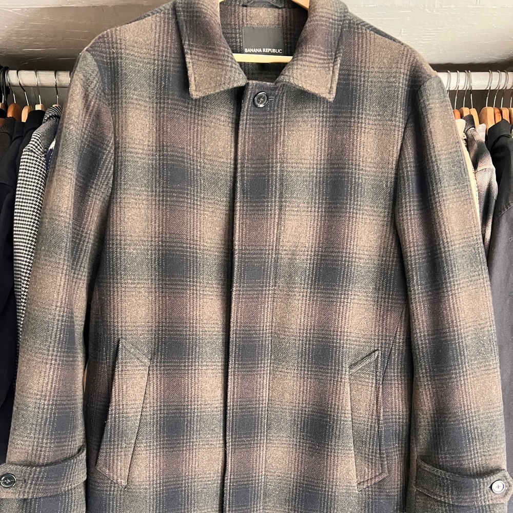 Banana Republic Multi Brown Wool Coat
